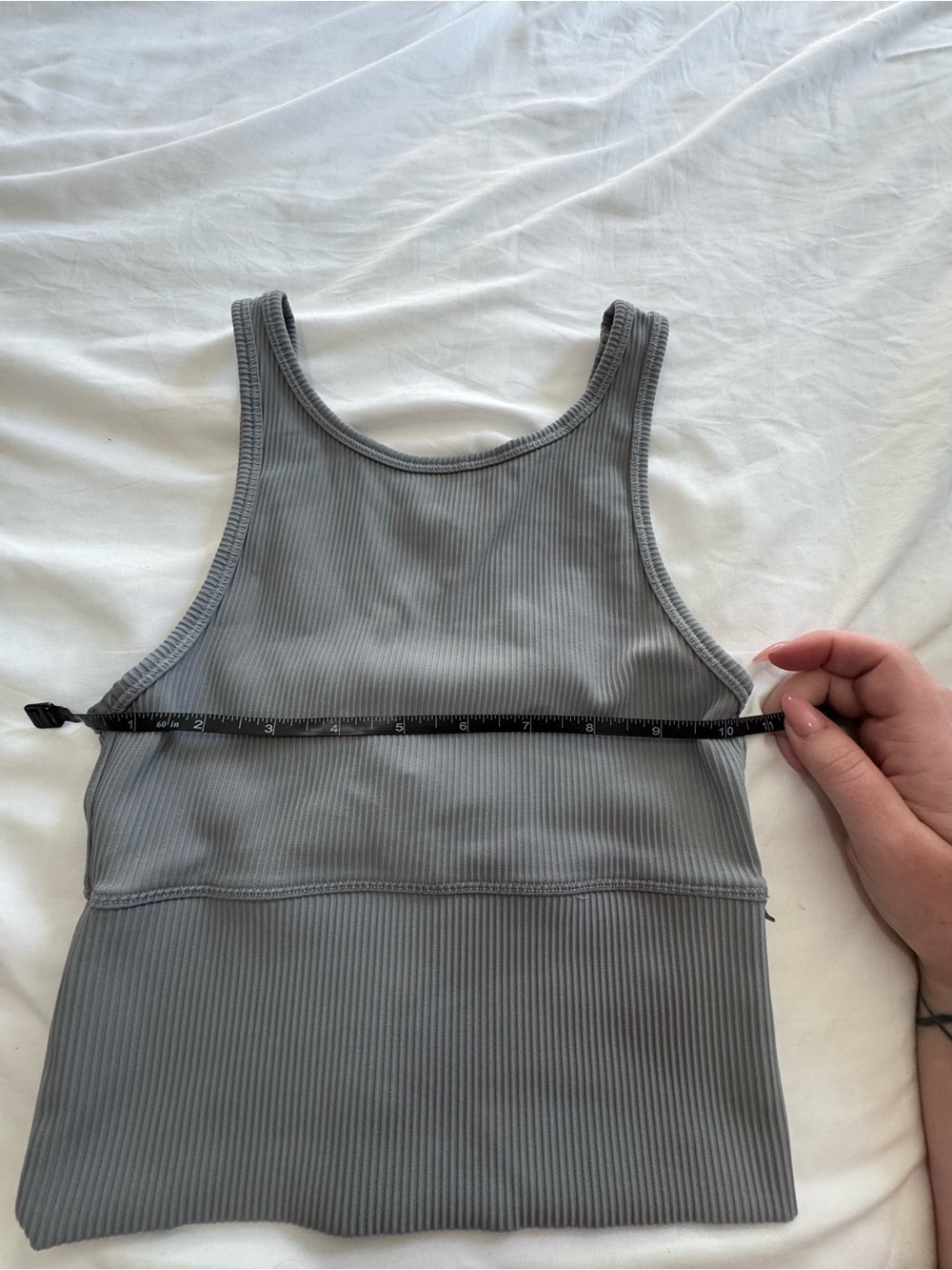 Lululemon Ribbed Cropped Tank Top - Solar Gray